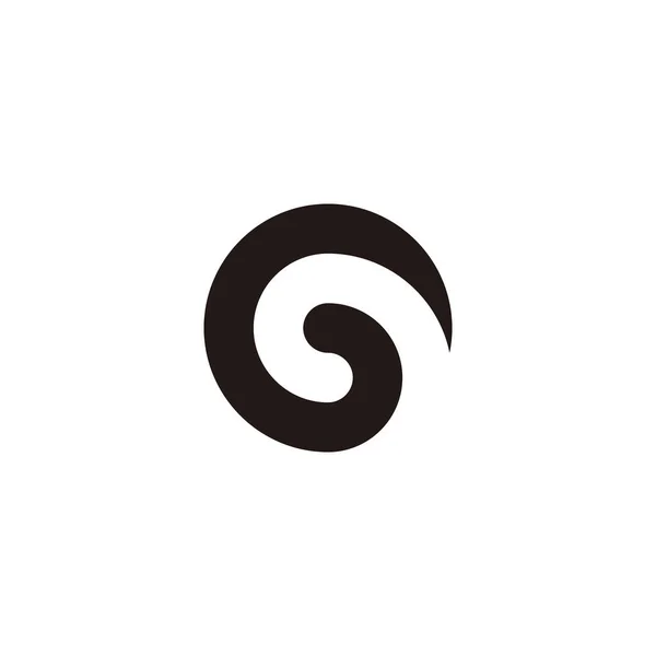 Letter Spiral Geometric Symbol Simple Logo Vector — Stockvector