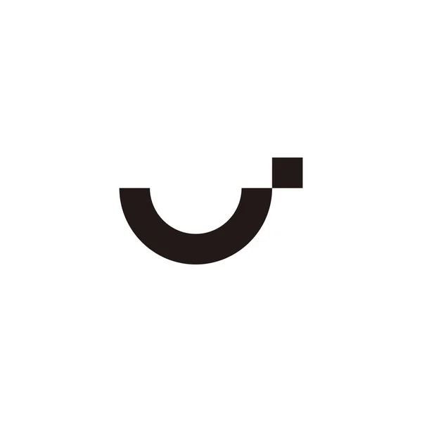 Геометрический Символ Корзины Буквы Простой Вектор Логотипа — стоковый вектор