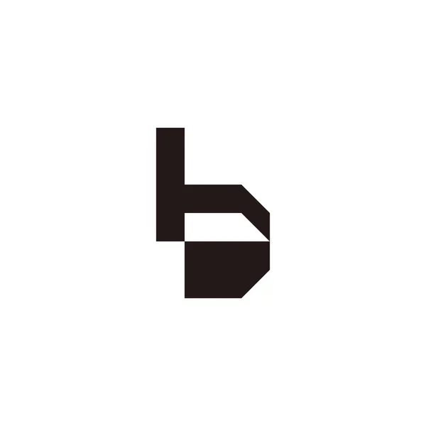 Letter Black Geometric Symbol Simple Logo Vector — Vettoriale Stock