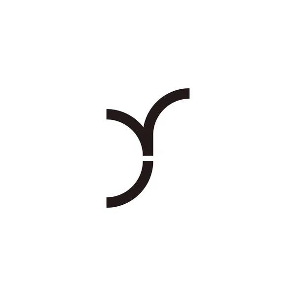 Letter Geometric Symbol Simple Logo Vector — Stock vektor