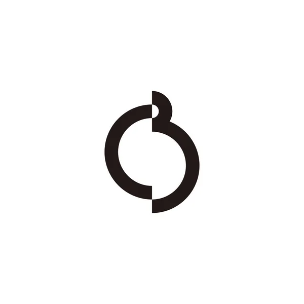 Letter Circle Geometric Symbol Simple Logo Vector — Stock vektor