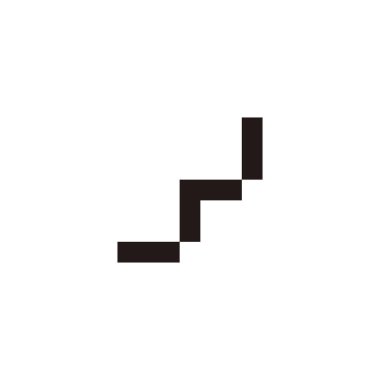 Letter W and r square geometric symbol simple logo vector