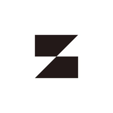 Letter S and Z electric geometric symbol simple logo vector