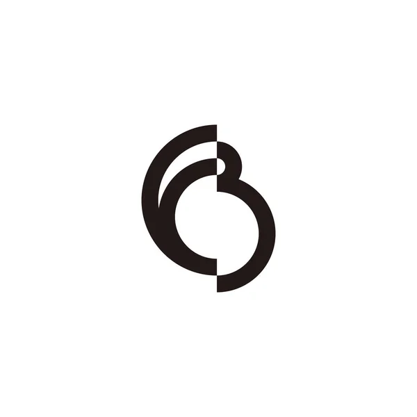 Letter Circle Geometric Symbol Simple Logo Vector — Stockový vektor