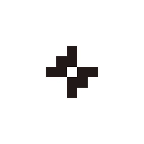Letter Target Geometric Symbol Simple Logo Vector — Vetor de Stock