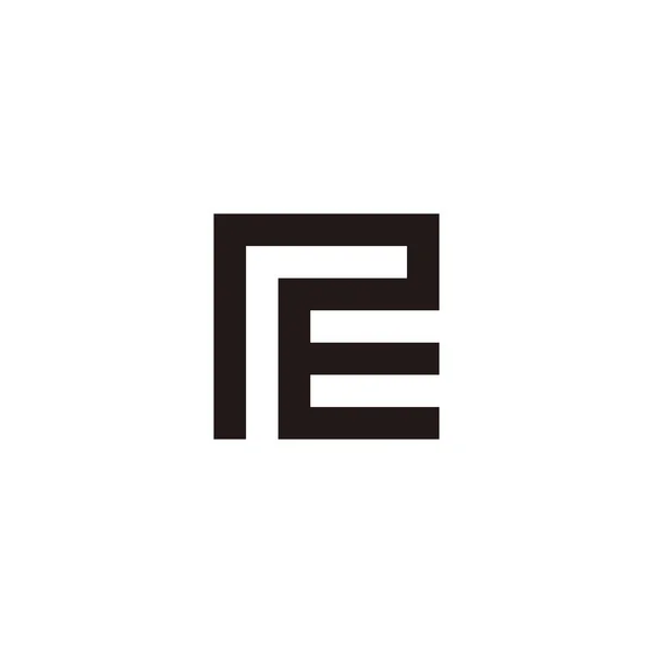 Letter Line Square Geometric Symbol Simple Logo Vector — 스톡 벡터