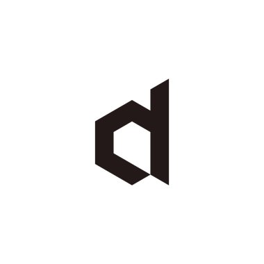 Letter d diamond geometric symbol simple logo vector