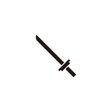Sword geometric symbol simple logo vector