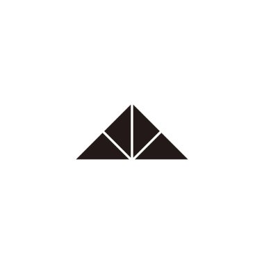Mountain, triangle geometric symbol simple logo vector