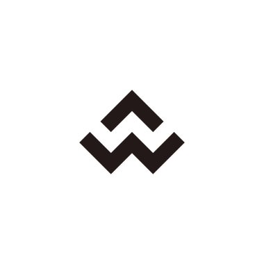 Letter A and M arrow geometric symbol simple logo vector