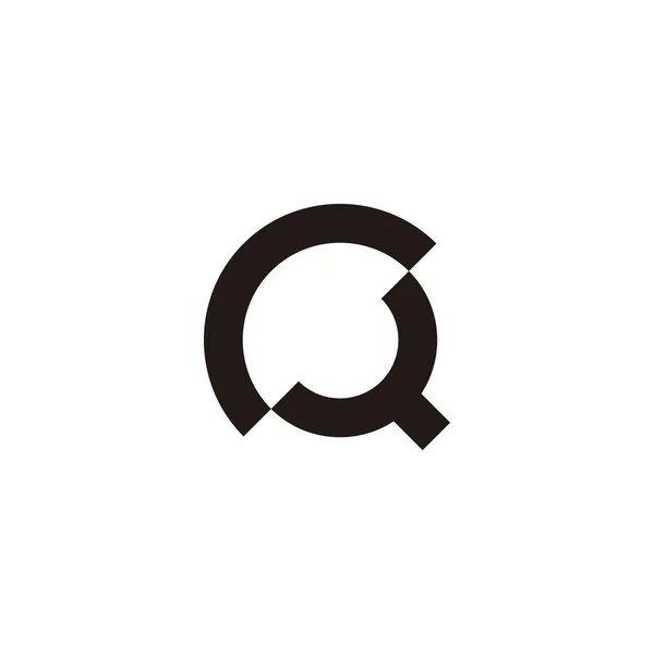Letter Search Geometric Symbol Simple Logo Vector — Stock Vector