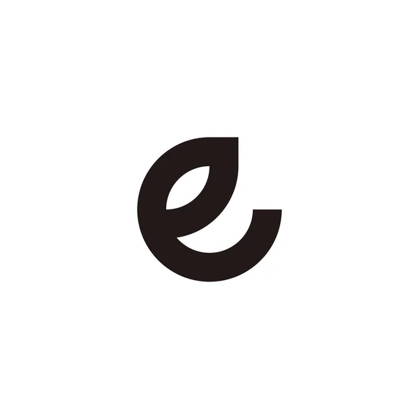 Letter Leaf Geometric Symbol Simple Logo Vector - Stok Vektor