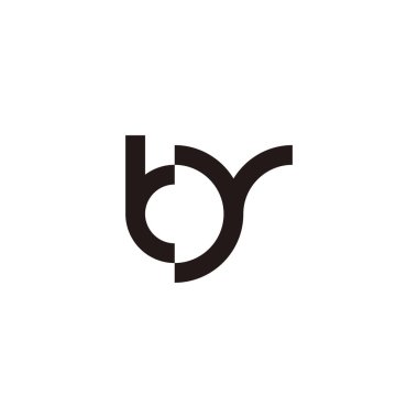 Letter ty circle geometric symbol simple logo vector