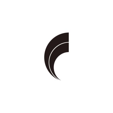 Letter F and C geometric symbol simple logo vector