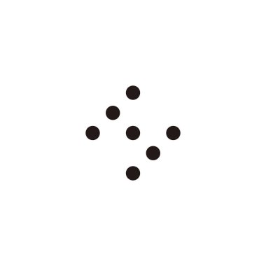 Letter SH HS S H circles geometric symbol simple logo vector