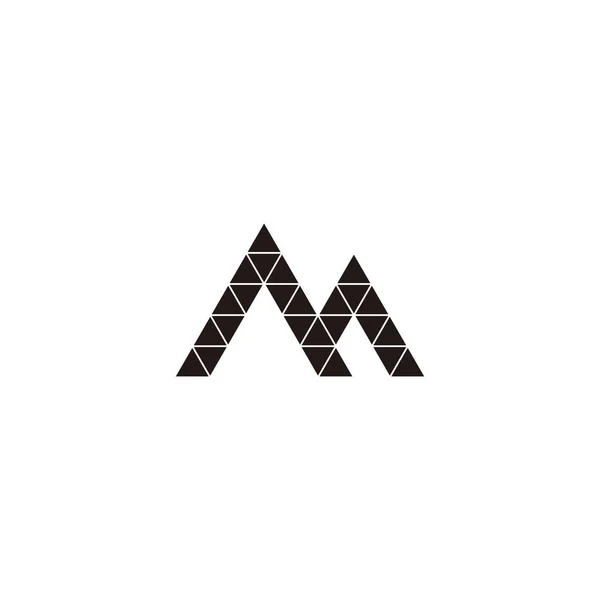 Letter Triangles Mountains Geometric Symbol Simple Logo Vector — Image vectorielle