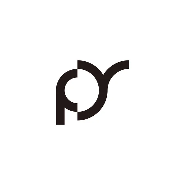 Letter Circle Geometric Symbol Simple Logo Vector — ストックベクタ