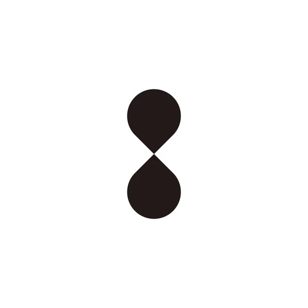 Воздушный Шар Вода Номер Геометрический Символ Простой Вектор Логотипа — стоковый вектор