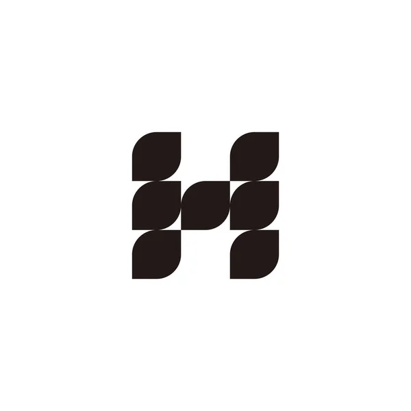 Letter Leaves Geometric Symbol Simple Logo Vector — 图库矢量图片