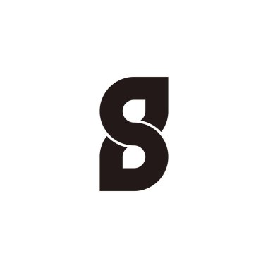 Letter S, number 8 leaf geometric symbol simple logo vector