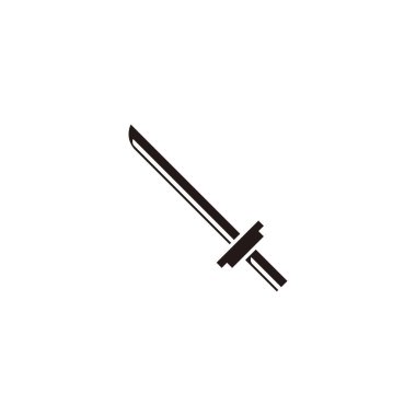 Sword, geometric symbol simple logo vector