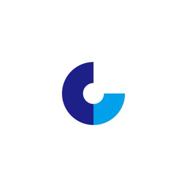 Letter CG GC C G circle geometric symbol simple logo vector