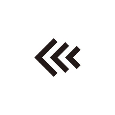 Three letter C, letter m direction geometric symbol simple logo vector