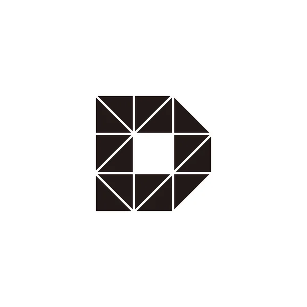 Letter Triangles Square Geometric Symbol Simple Logo Vector - Stok Vektor