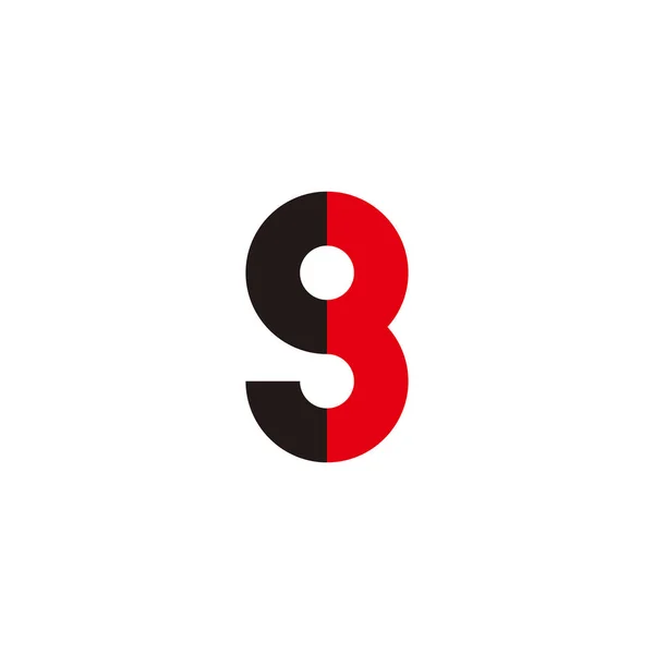 Number Letter Circle Geometric Symbol Simple Logo Vector — Stok Vektör