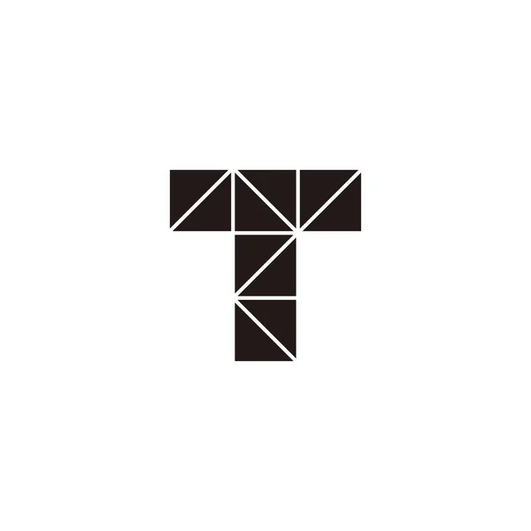 Letter Triangles Geometric Symbol Simple Logo Vector — 图库矢量图片