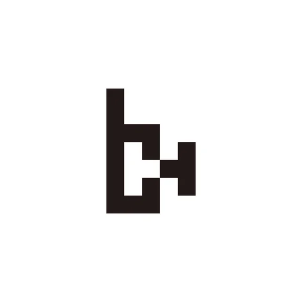 Letter Square Outline Geometric Symbol Simple Logo Vector — Vettoriale Stock