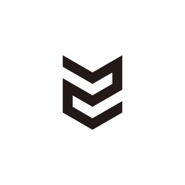 Letter L and J heart geometric symbol simple logo vector