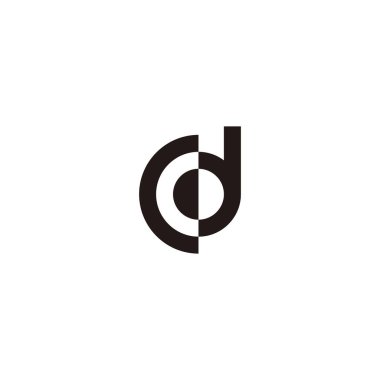 Letter C and d circle geometric symbol simple logo vector