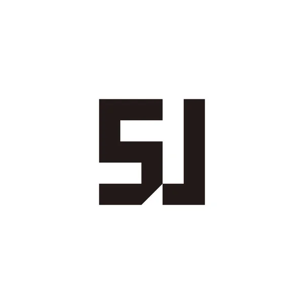 Letter Square Geometric Symbol Simple Logo Vector — ストックベクタ