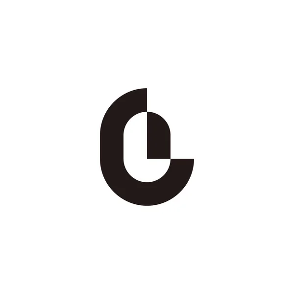 Letter Capsule Outline Geometric Symbol Simple Logo Vector — Stock Vector