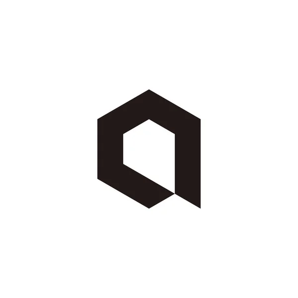 Letter Diamond Outline Geometric Symbol Simple Logo Vector — 스톡 벡터