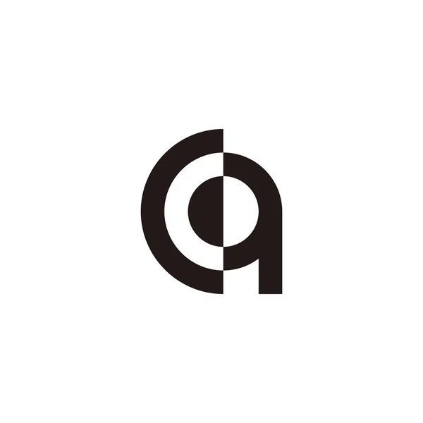 Letter Circle Geometric Symbol Simple Logo Vector — Image vectorielle