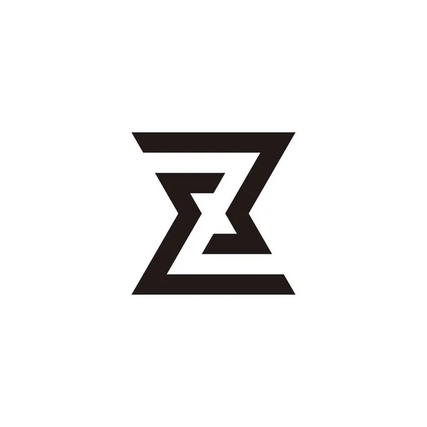 Letter Number Letter Geometric Symbol Simple Logo Vector — Vetor de Stock