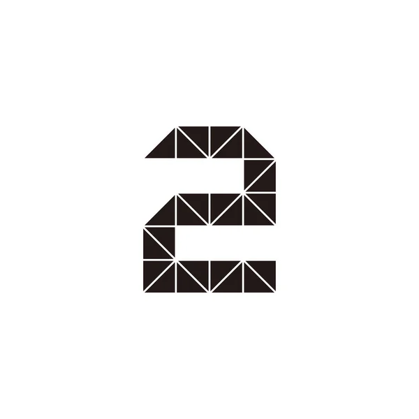 Number Triangle Triangles Geometric Symbol Simple Logo Vector — ストックベクタ