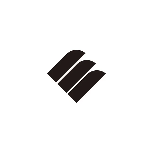 Letter E diamond, fold geometric symbol simple logo vector