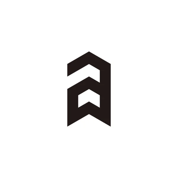 Letter Arrow Geometric Symbol Simple Logo Vector — Archivo Imágenes Vectoriales