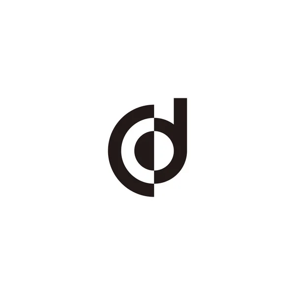 Letter Circle Geometric Symbol Simple Logo Vector — Vettoriale Stock