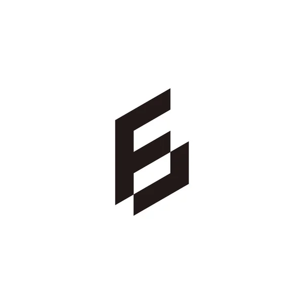 Letter Number Geometric Symbol Simple Logo Vector —  Vetores de Stock