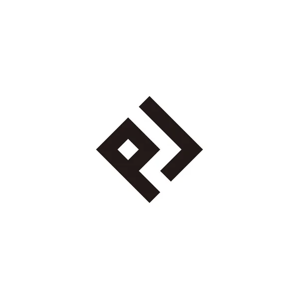 Letter Square Geometric Symbol Simple Logo Vector — Wektor stockowy