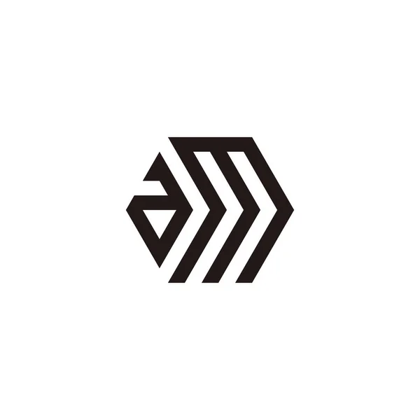 Letter Hexagon Geometric Symbol Simple Logo Vector — Vetor de Stock