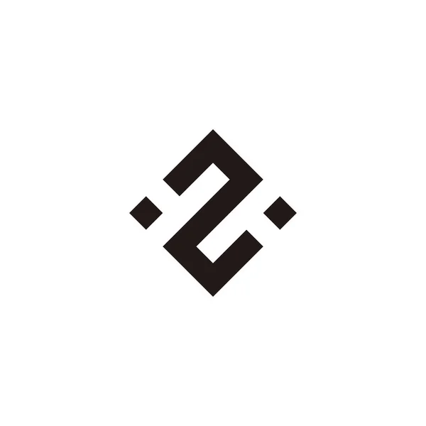 Letter Square Geometric Symbol Simple Logo Vector — 스톡 벡터