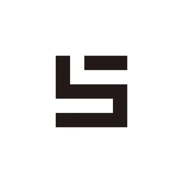 Letter Square Outline Geometric Symbol Simple Logo Vector — Vector de stock