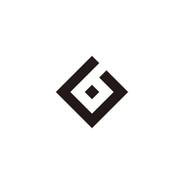 Letter Number Square Geometric Symbol Simple Logo Vector — Stockvector