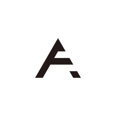 Letter F A triangle geometric symbol simple logo vector