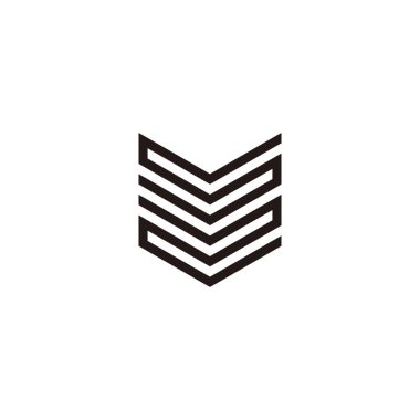 Letter S number 2 shield, lines geometric symbol simple logo vector